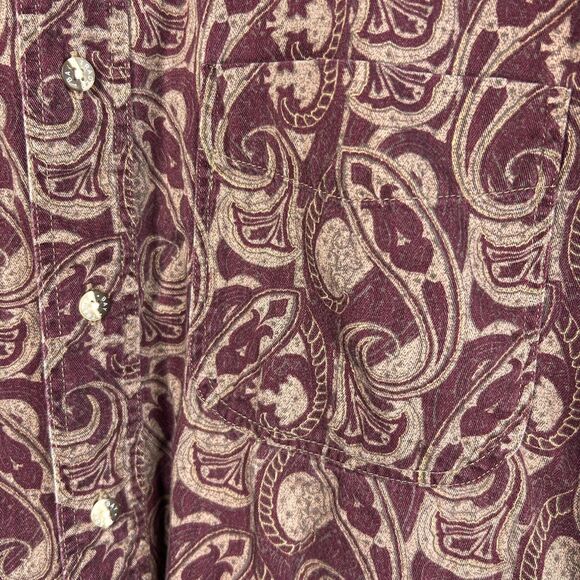 Classic Vintage 90s Trader Bay Paisley Print Button Down - Picture 5 of 8